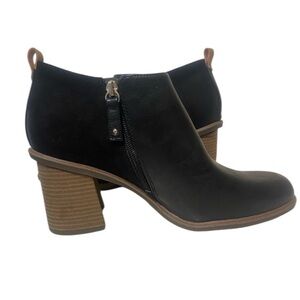 Dr. Scholl’s Women’s Black Ankle Boots Roxanne NEW size 11 wood heel comfort